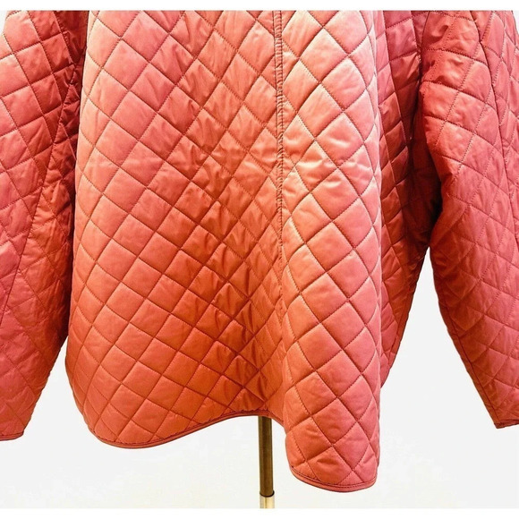 NWT CROFT & BARROW Women Button Down Quilted Orange Jacket Lightweight 3X - Picture 10 of 15